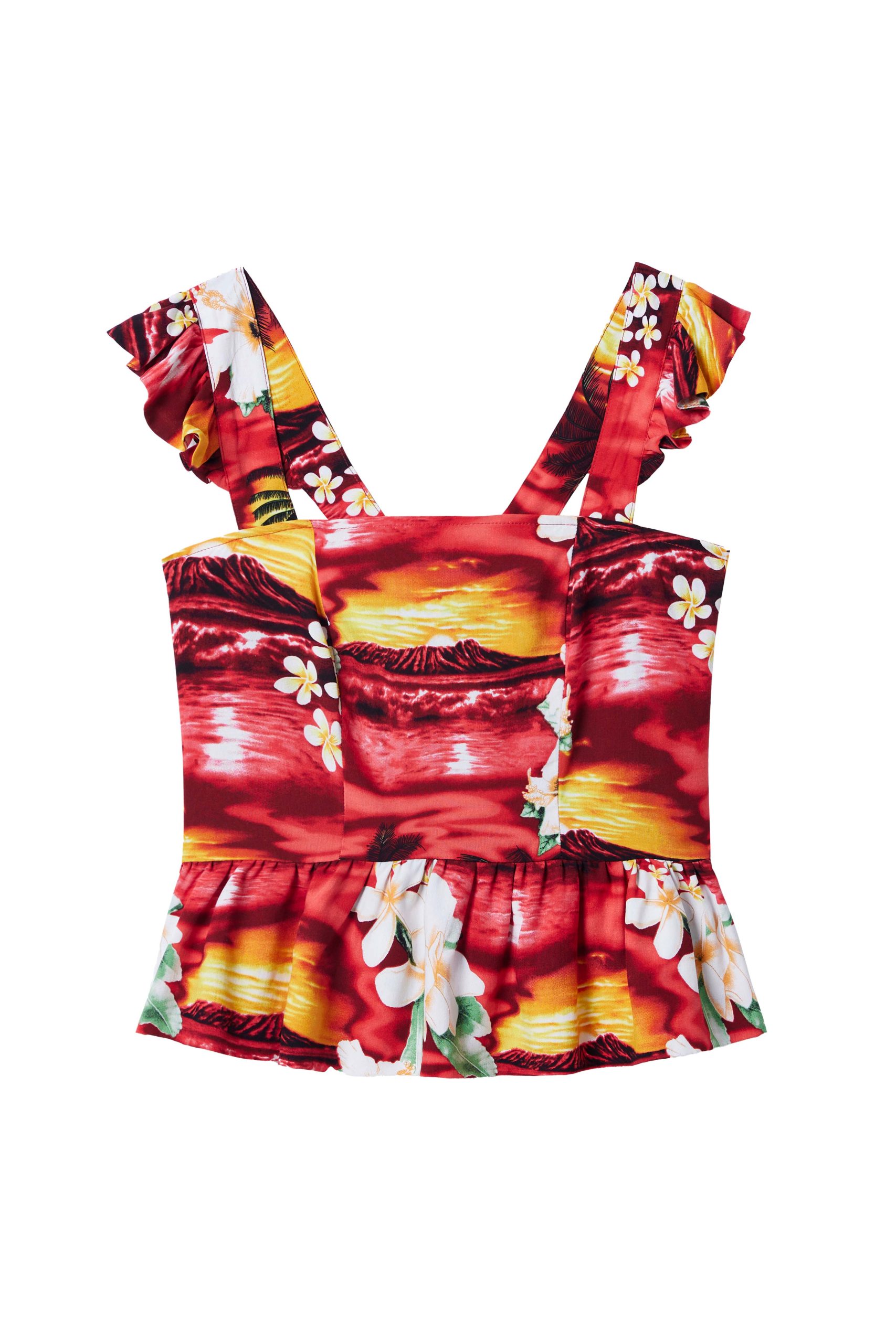 Pixie Shoulder Back-ruched Top