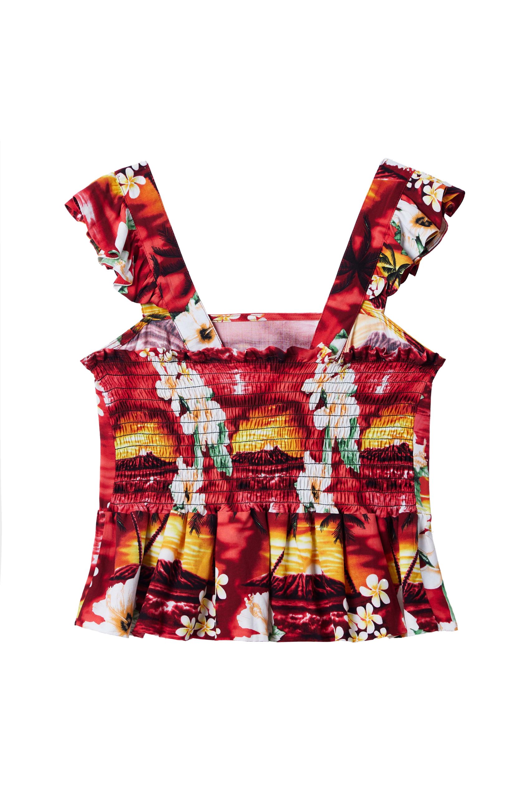 Pixie Shoulder Back-ruched Top