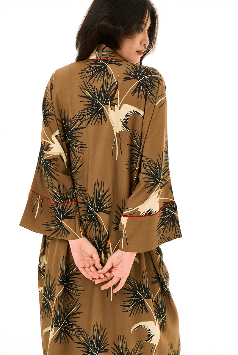 Crane Rayon Kimono