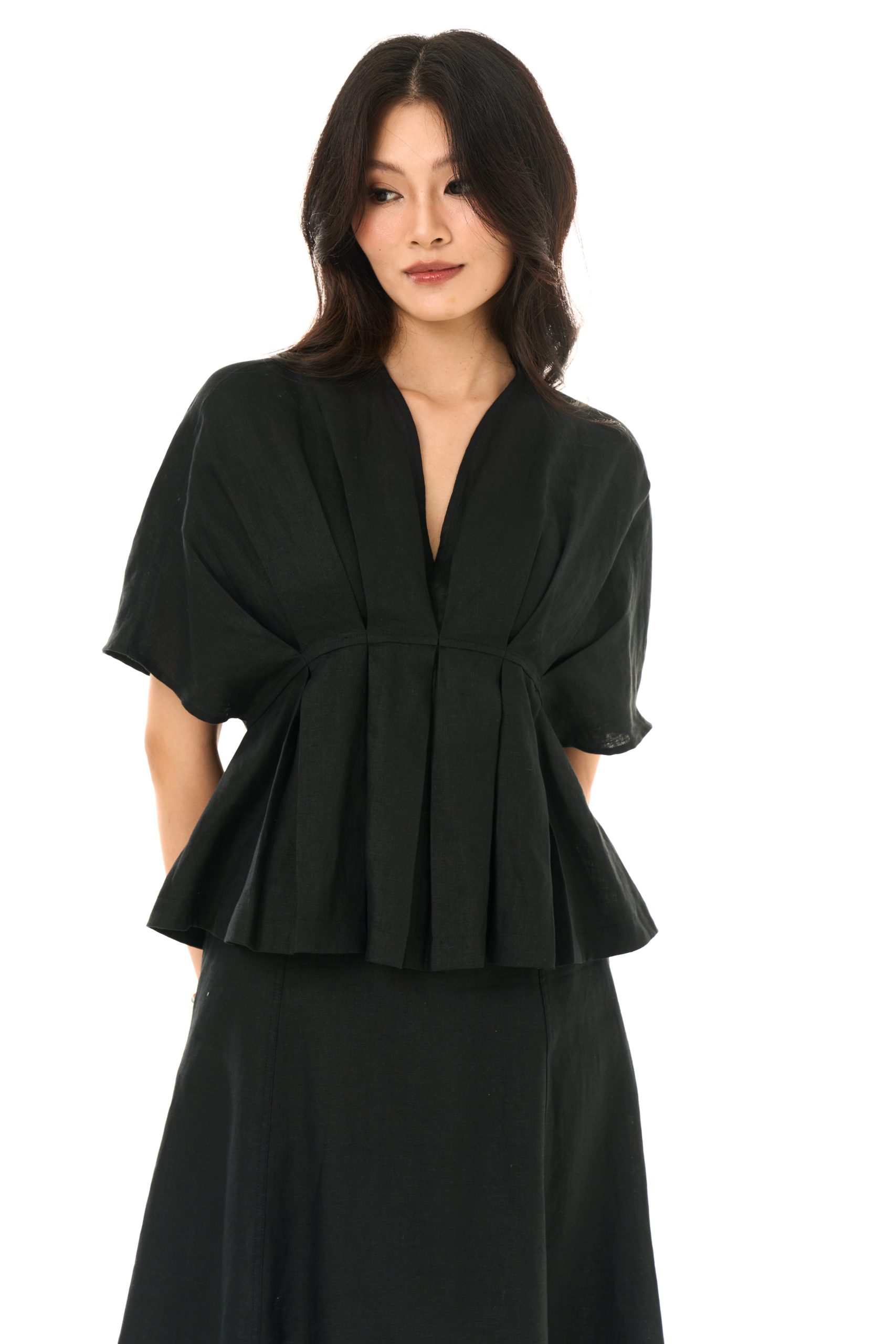 black circle skirt midi length