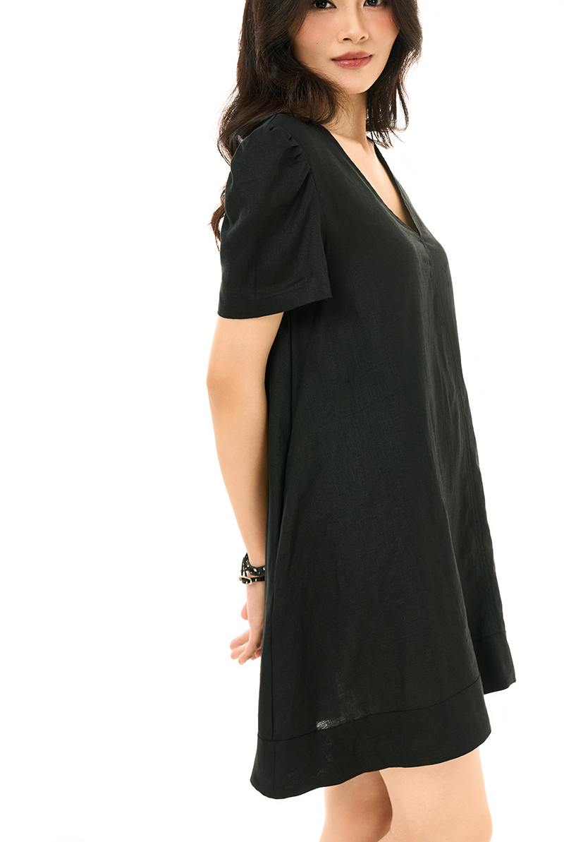 Linen Drift Short Dress