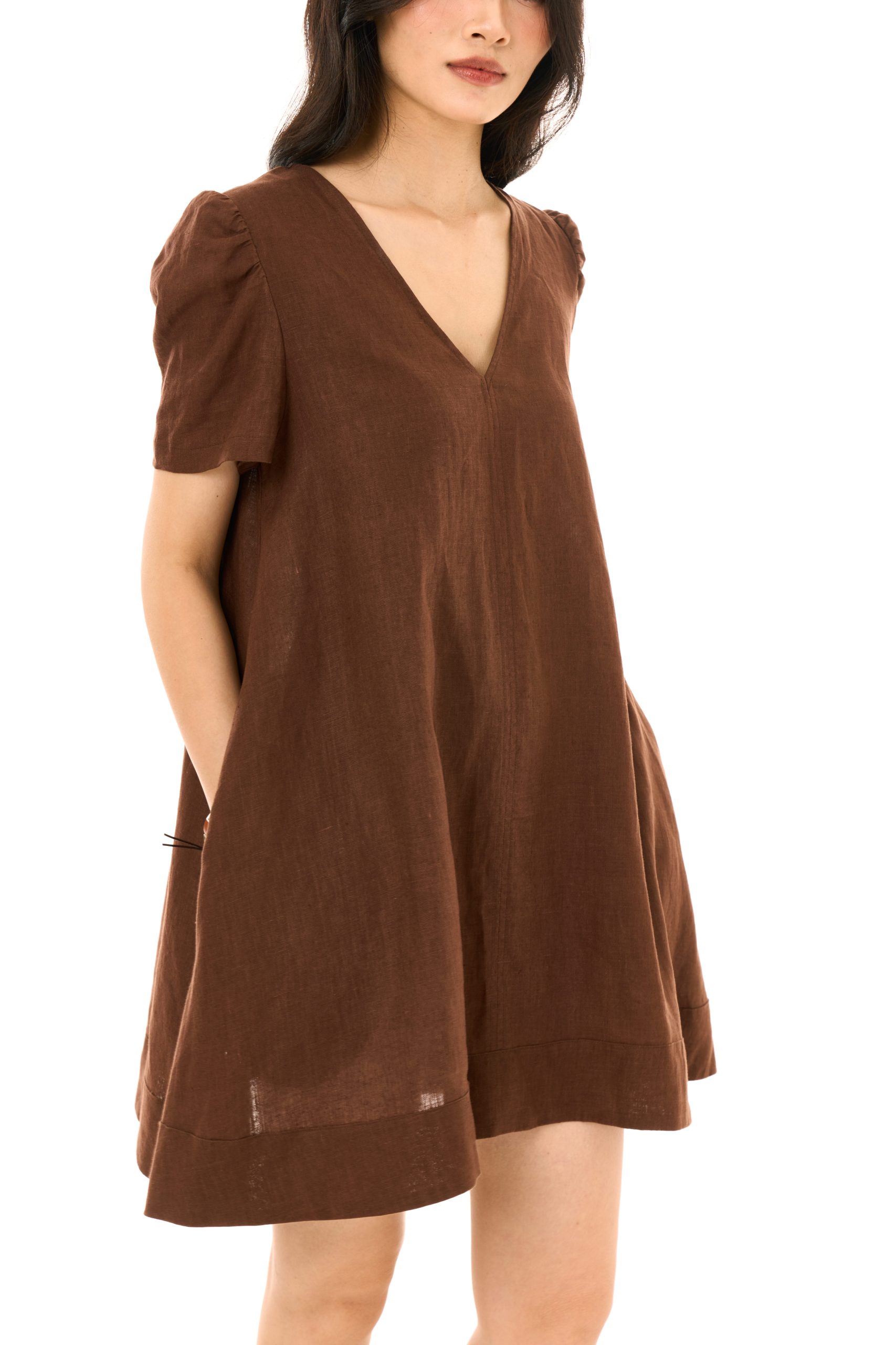 Linen Drift Short Dress